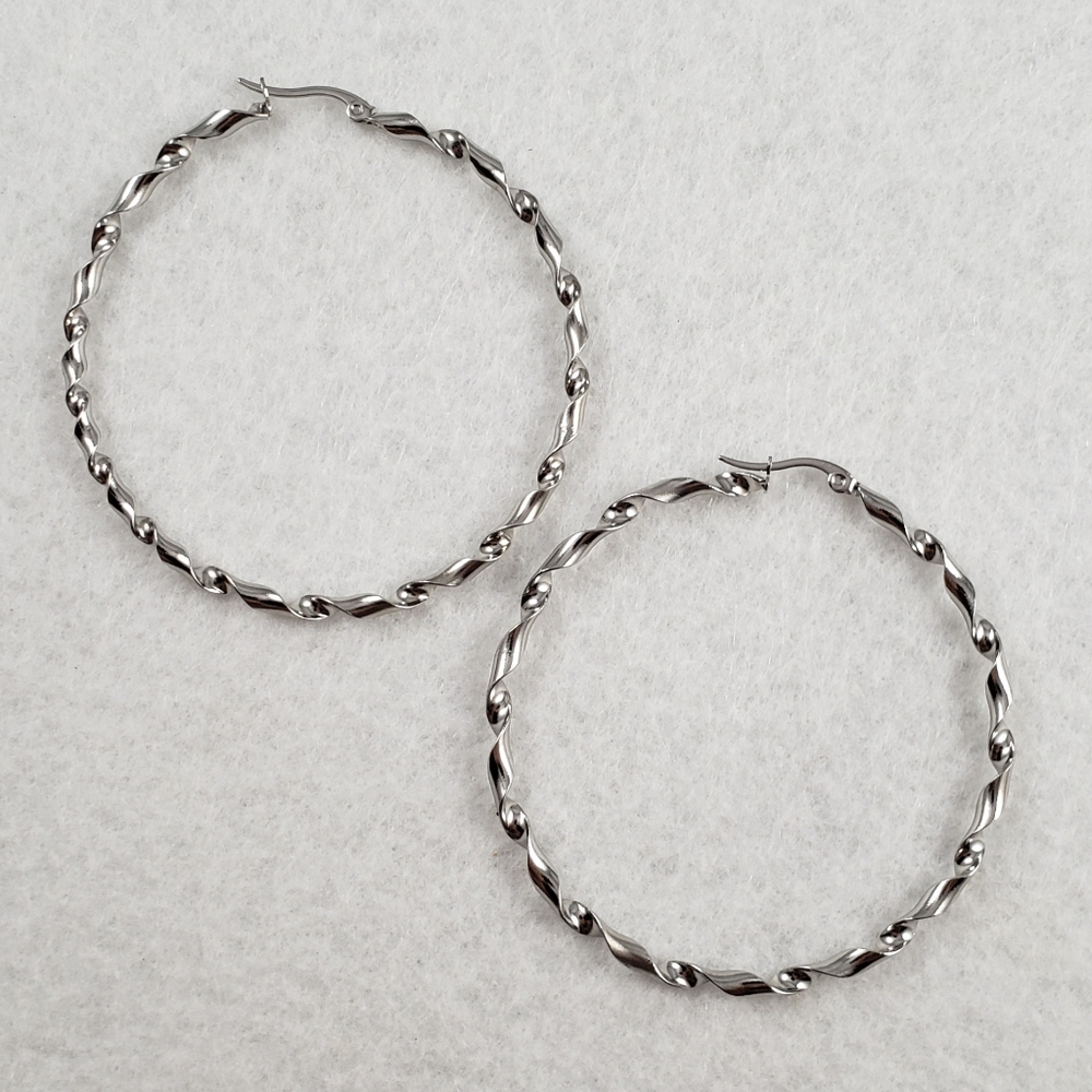 2.25" Stainless Steel Hoops - Picture 7 of 7